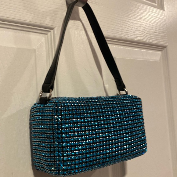 BNWT FOREVER & FOREVER Blue Rhinestone Shoulder Bag - Picture 1 of 7